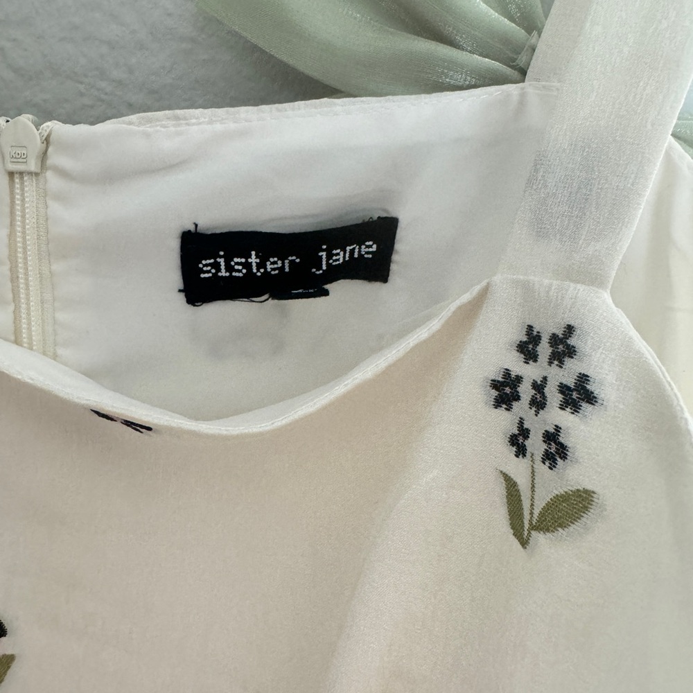 Sister Jane Bow Strap Jacquard Mini Dress - Picture 10 of 10